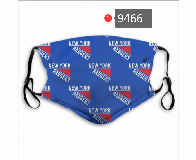 New 2020 NHL New York Rangers #2 Dust mask with filter->nhl dust mask->Sports Accessory